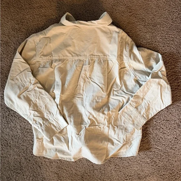 Kensie Jeans Light Tan Button-Up Women’s Corduroy Shirt - Picture 3 of 5